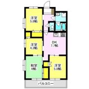 オーネストマンションの間取り画像