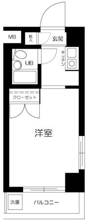 スカイコート新丸子の間取り画像
