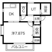 サンピュアRight Shower Iの間取り画像