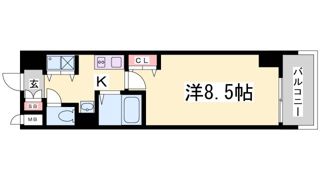 カスタリア三宮の間取り画像