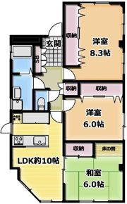 市川大州マンションの間取り画像