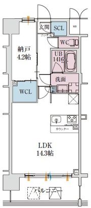 スプランディッド梅田グランノースの間取り画像