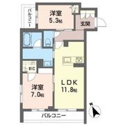 シャーメゾンハレムサシノ マーリエの間取り画像