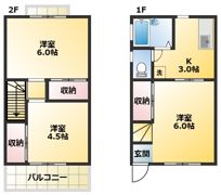 アビタシオン中川Ⅱの間取り画像