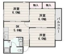 リバーサイド福島 Bの間取り画像