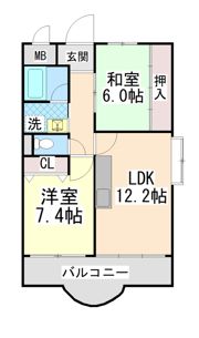ハイネス岡本の間取り画像