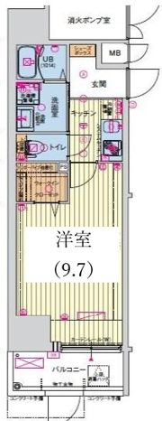 セオリー神戸ドミールの間取り画像