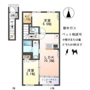 木曽川町玉ノ井字大縄場八ノ切新築アパートの間取り画像