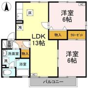 プレジャーⅡ D棟の間取り画像