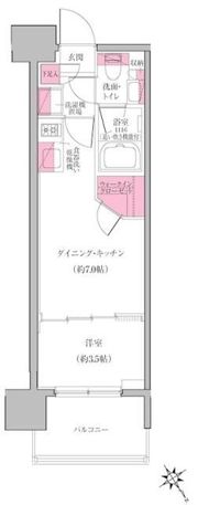 レジディア門前仲町プレイスの間取り画像