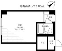 赤坂レジデンシャルホテルの間取り画像