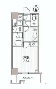シーズンフラッツ両国サウスの間取り画像