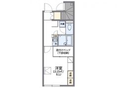 レオパレスパイン滝の下の間取り画像