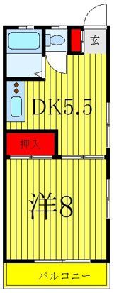 ユーハイツの間取り画像