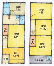 梶町テラスハウスの間取り画像