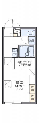 レオパレス上の段の間取り画像