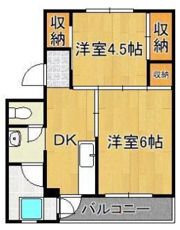ビレッジハウス門司白野江3号棟の間取り画像