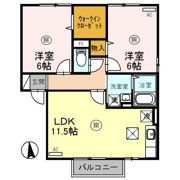 コーポラスITOⅢ Cの間取り画像