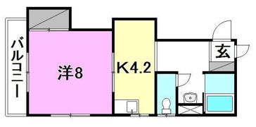 コーポ門田の間取り画像