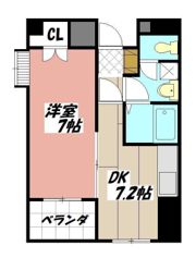 MDIインターフェイス竪町の間取り画像