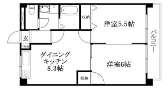 スカイコートの間取り画像