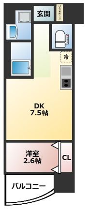 プレサンス江坂ベルフィーヌの間取り画像