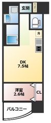 プレサンス江坂ベルフィーヌの間取り画像