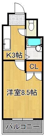 F′s flats古船場の間取り画像