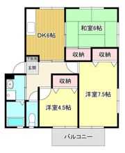 ハイツ宮ノ下 Cの間取り画像