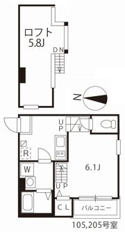 ハーモニーテラス松園の間取り画像
