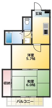 コーポ長島の間取り画像