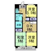 ローズコート大東の間取り画像