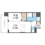 S-RESIDENCE難波西alterの間取り画像