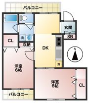 メゾンマルヤマの間取り画像
