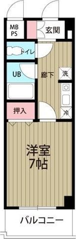 河幸第八ビル(E-102)の間取り画像