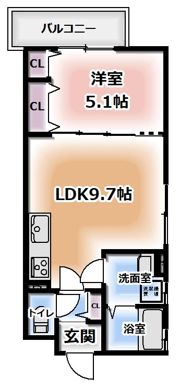 クリエオーレ萱島東の間取り画像