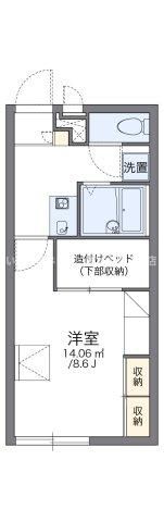 レオパレスレイクサイド平塚の間取り画像