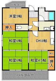 グランドハイツ中井中央A棟 501号室の間取り画像