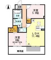 ルーベライト初生 Cの間取り画像
