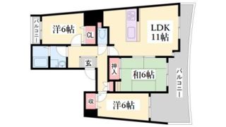 スクエア下山手の間取り画像