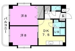 プライムone道後の間取り画像
