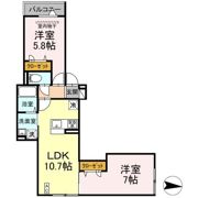 アンソレイエⅡの間取り画像