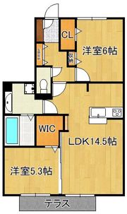 D-room城野駅A棟（城野3-5-11）の間取り画像