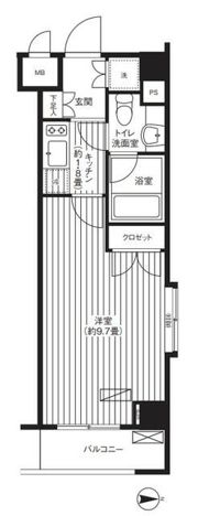 グランハイツ東新宿の間取り画像