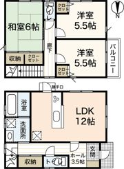 木村貸家Aの間取り画像