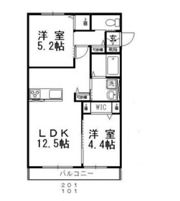 フェリスコート御南の間取り画像