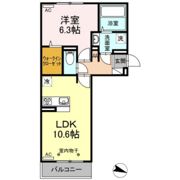 フリージア B棟の間取り画像