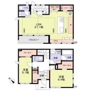 横浜市中区鷺山貸家の間取り画像