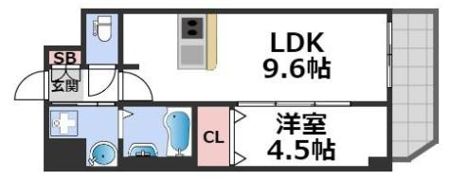 スプランディッド難波WESTの間取り画像