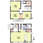 箕面桜井戸建ての間取り画像